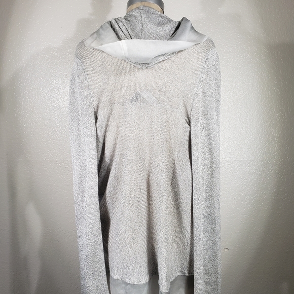 Viviana Uchitel Silk Lapel Cotton Knit Cardigan - Picture 5 of 7